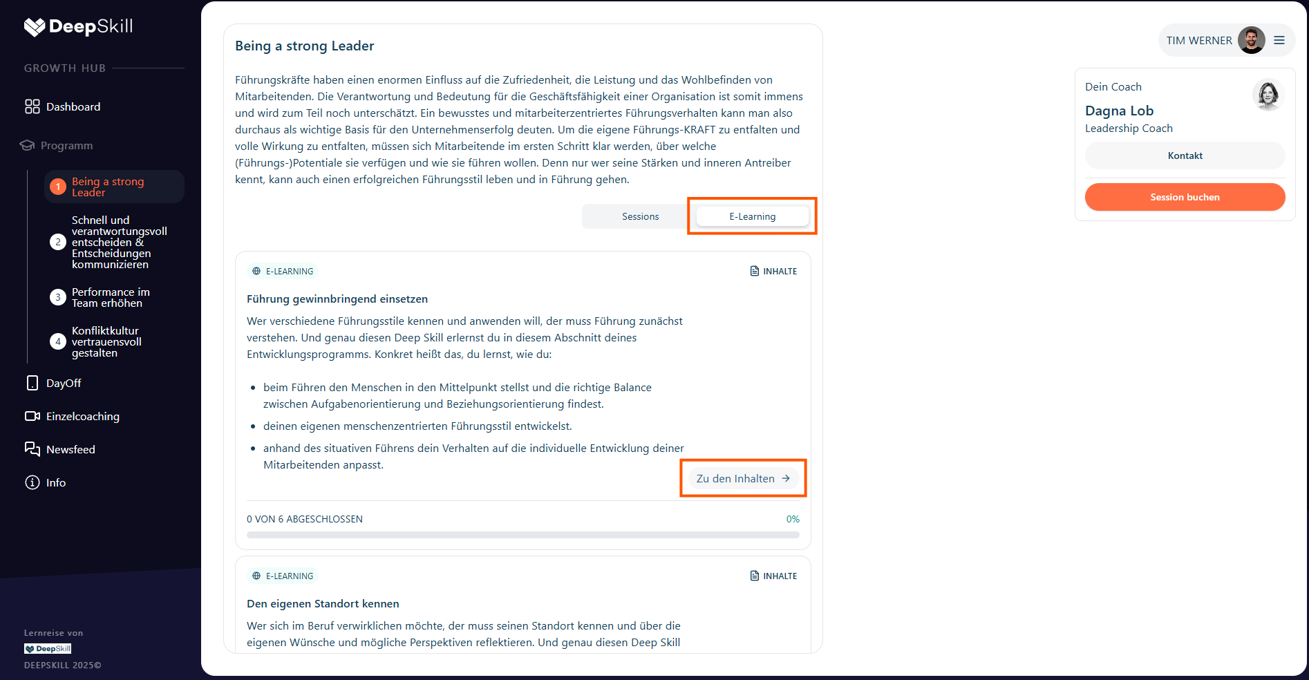 E-Learning Content Overview